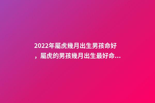 2022年屬虎幾月出生男孩命好，屬虎的男孩幾月出生最好命 屬虎的幾月出生最好命男孩子，2022年虎年男孩幾月出生好-第1張-觀點(diǎn)-玄機(jī)派
